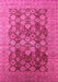 Machine Washable Oriental Pink Industrial Rug, wshurb3251pnk