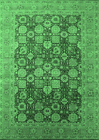 Oriental Emerald Green Industrial Rug, urb3251emgrn