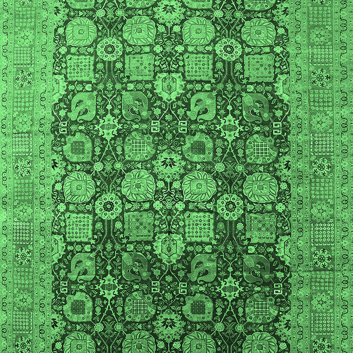 Oriental Emerald Green Industrial Rug, urb3251emgrn