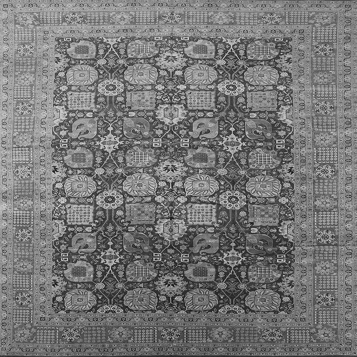 Square Oriental Gray Industrial Rug, urb3251gry