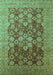 Machine Washable Oriental Turquoise Industrial Area Rugs, wshurb3251turq