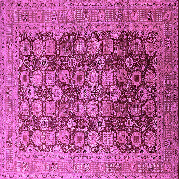 Square Machine Washable Oriental Purple Industrial Area Rugs, wshurb3251pur