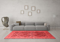 Machine Washable Oriental Red Industrial Rug, wshurb3251red