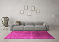 Machine Washable Oriental Pink Industrial Rug, wshurb3252pnk