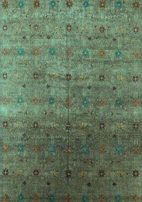 Oriental Turquoise Industrial Rug, urb3252turq