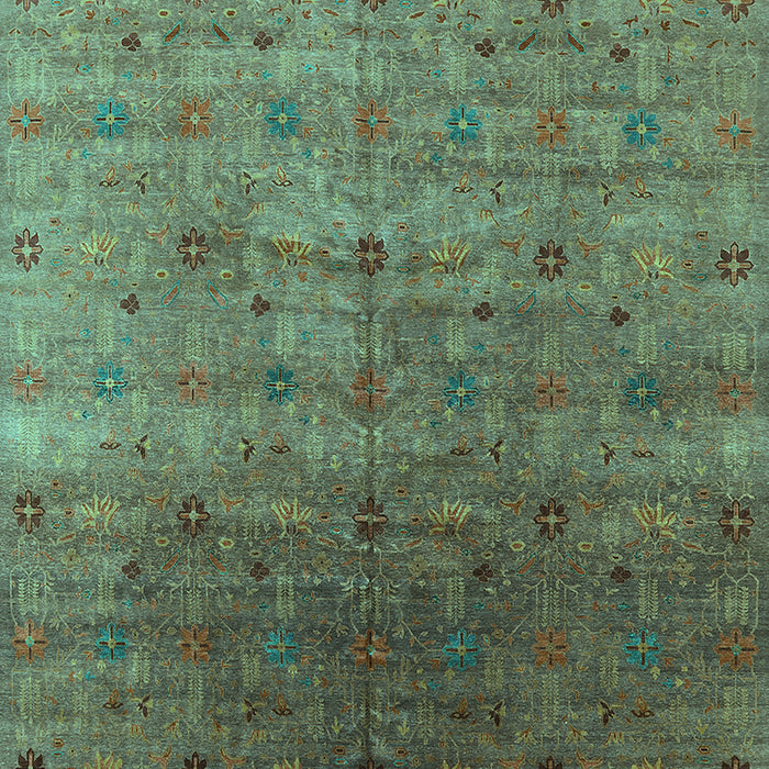 Oriental Turquoise Industrial Rug, urb3252turq