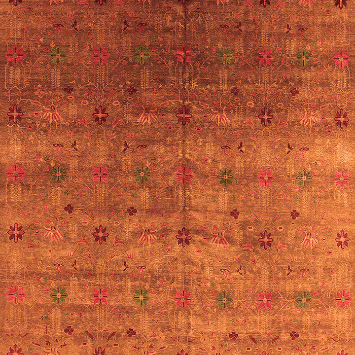 Oriental Orange Industrial Rug, urb3252org