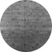 Round Oriental Gray Industrial Rug, urb3252gry