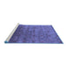 Sideview of Machine Washable Oriental Blue Industrial Rug, wshurb3252blu