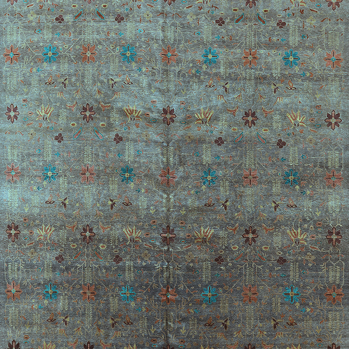 Machine Washable Oriental Light Blue Industrial Rug, wshurb3252lblu