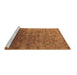 Sideview of Machine Washable Oriental Brown Industrial Rug, wshurb3252brn