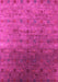 Machine Washable Oriental Pink Industrial Rug, wshurb3252pnk