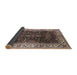 Sideview of Mid-Century Modern Bakers Brown Oriental Rug, urb3253