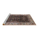 Sideview of Machine Washable Industrial Modern Bakers Brown Rug, wshurb3253