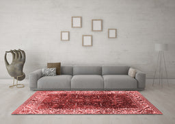 Industrial Red Washable Rugs
