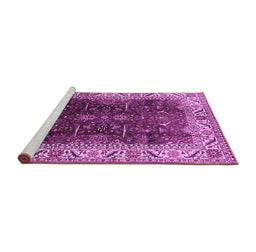 Sideview of Machine Washable Oriental Pink Industrial Rug, wshurb3253pnk