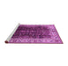 Sideview of Machine Washable Oriental Pink Industrial Rug, wshurb3253pnk