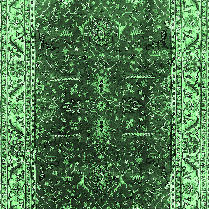 Oriental Emerald Green Industrial Rug, urb3253emgrn