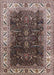 Mid-Century Modern Bakers Brown Oriental Rug, urb3253