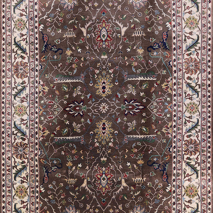 Mid-Century Modern Bakers Brown Oriental Rug, urb3253