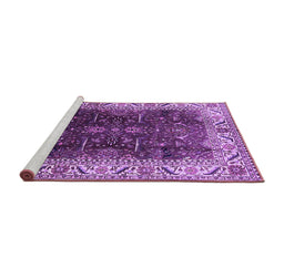 Sideview of Machine Washable Oriental Purple Industrial Area Rugs, wshurb3253pur