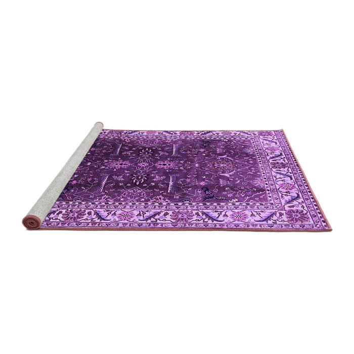 Sideview of Machine Washable Oriental Purple Industrial Area Rugs, wshurb3253pur