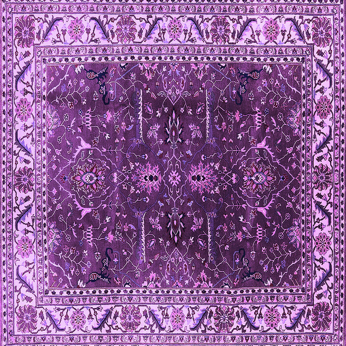 Square Oriental Purple Industrial Rug, urb3253pur