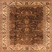 Square Oriental Orange Industrial Rug, urb3253org