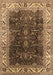 Machine Washable Oriental Brown Industrial Rug, wshurb3253brn