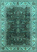 Oriental Turquoise Industrial Rug, urb3253turq