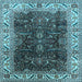 Square Oriental Light Blue Industrial Rug, urb3253lblu