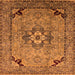 Square Oriental Orange Industrial Rug, urb3254org