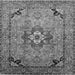 Square Machine Washable Oriental Gray Industrial Rug, wshurb3254gry