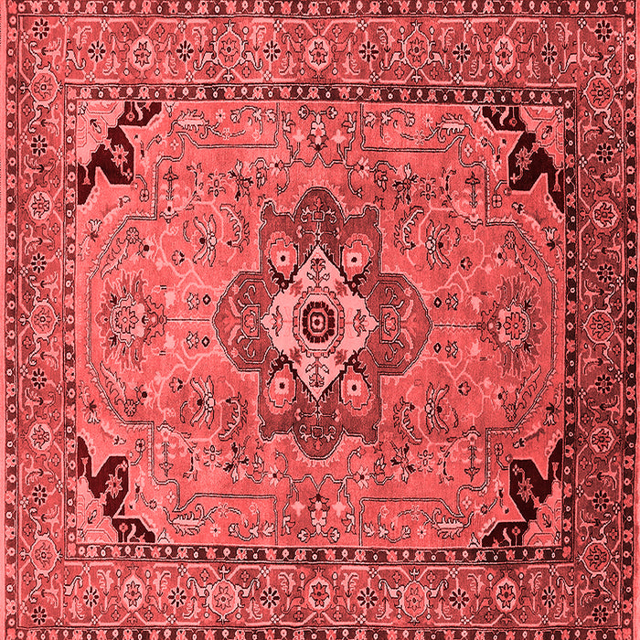 Machine Washable Oriental Red Industrial Rug, wshurb3254red
