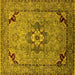 Square Oriental Yellow Industrial Rug, urb3254yw