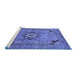 Sideview of Machine Washable Oriental Blue Industrial Rug, wshurb3254blu