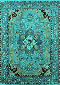 Oriental Turquoise Industrial Rug, urb3254turq