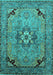 Oriental Turquoise Industrial Rug, urb3254turq