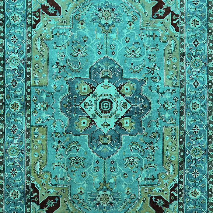 Oriental Turquoise Industrial Rug, urb3254turq