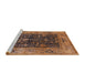 Sideview of Machine Washable Industrial Modern Red Brown Rug, wshurb3255