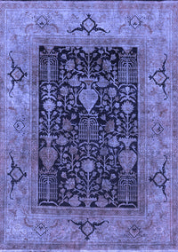 Oriental Blue Industrial Rug, urb3255blu