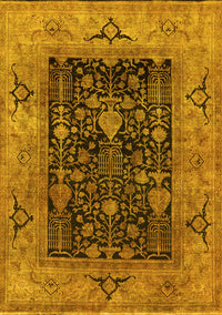 Oriental Yellow Industrial Rug, urb3255yw