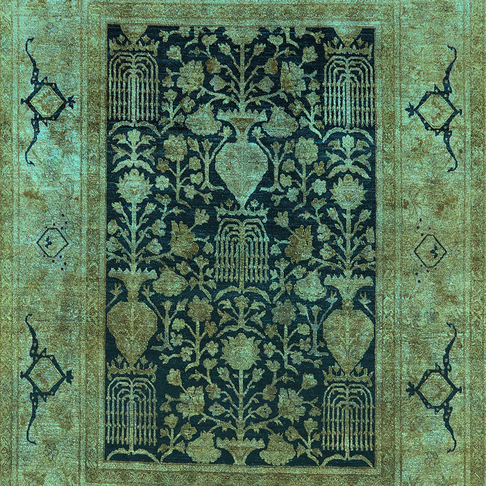 Oriental Turquoise Industrial Rug, urb3255turq