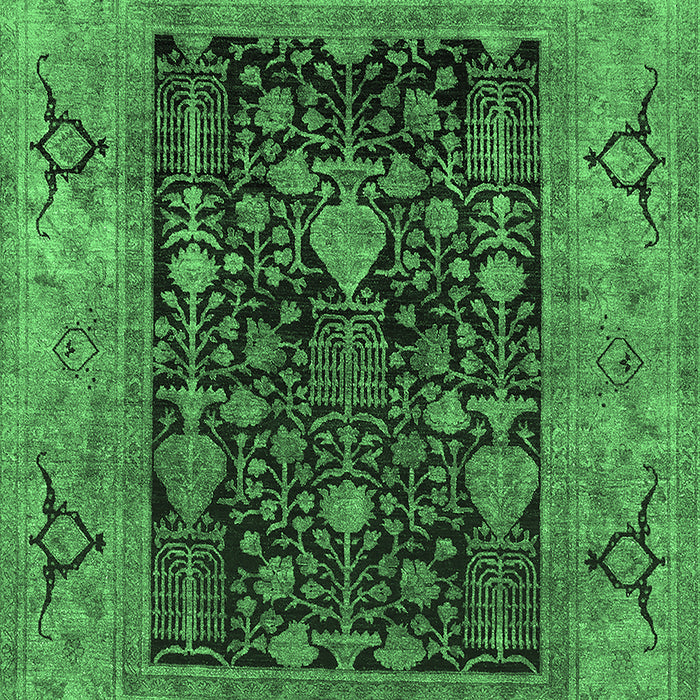 Oriental Emerald Green Industrial Rug, urb3255emgrn