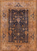 Mid-Century Modern Red Brown Oriental Rug, urb3255