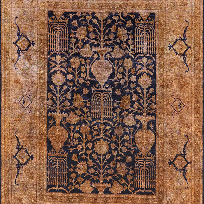 Mid-Century Modern Red Brown Oriental Rug, urb3255