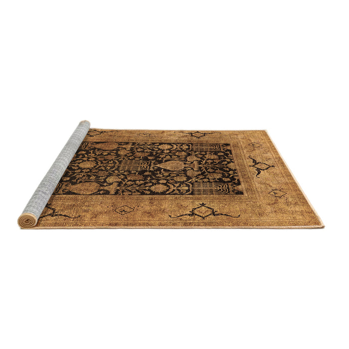 Sideview of Machine Washable Oriental Brown Industrial Rug, wshurb3255brn