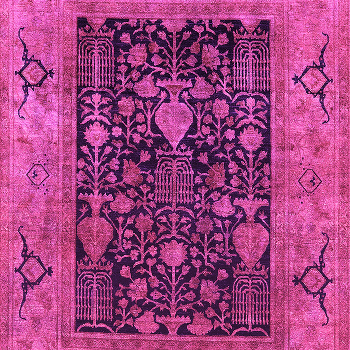Machine Washable Oriental Pink Industrial Rug, wshurb3255pnk