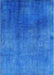 Mid-Century Modern Neon Blue Oriental Rug, urb3256