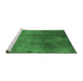 Sideview of Machine Washable Oriental Emerald Green Industrial Area Rugs, wshurb3256emgrn